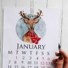 Создаём акварельный календарь (месяц: январь)