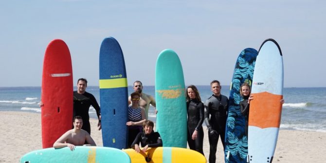 Урок по серфингу в Зеленоградске
